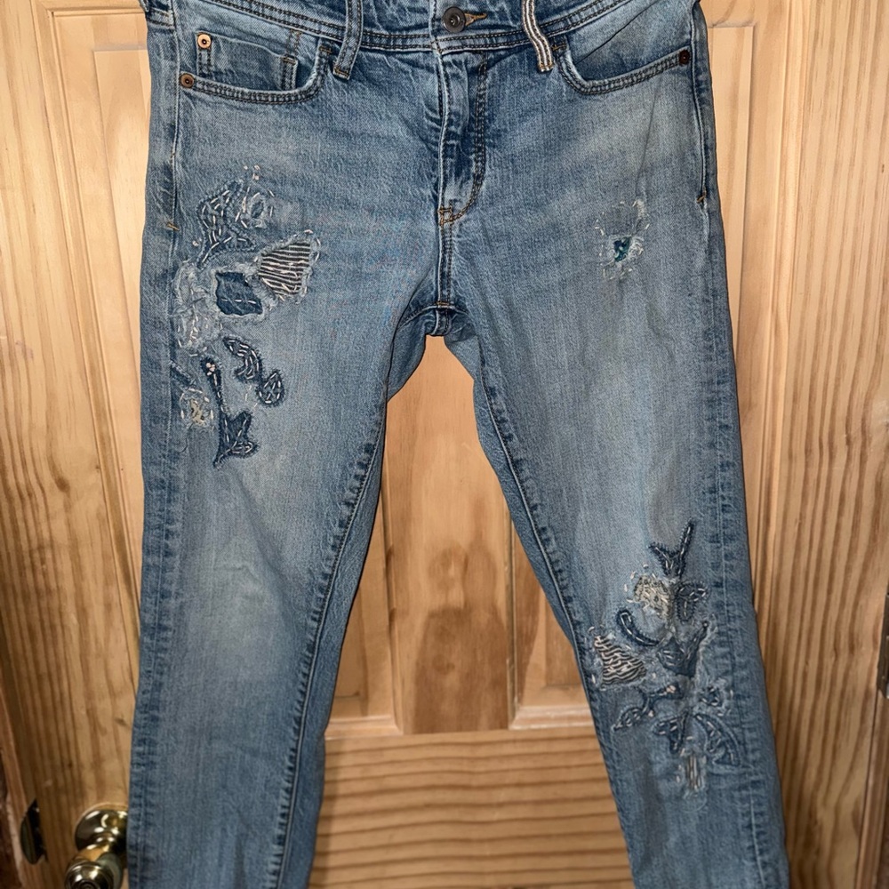 Distressed Anthropologie Pilcro Slim Boyfriend Jeans - Size 26 Petite